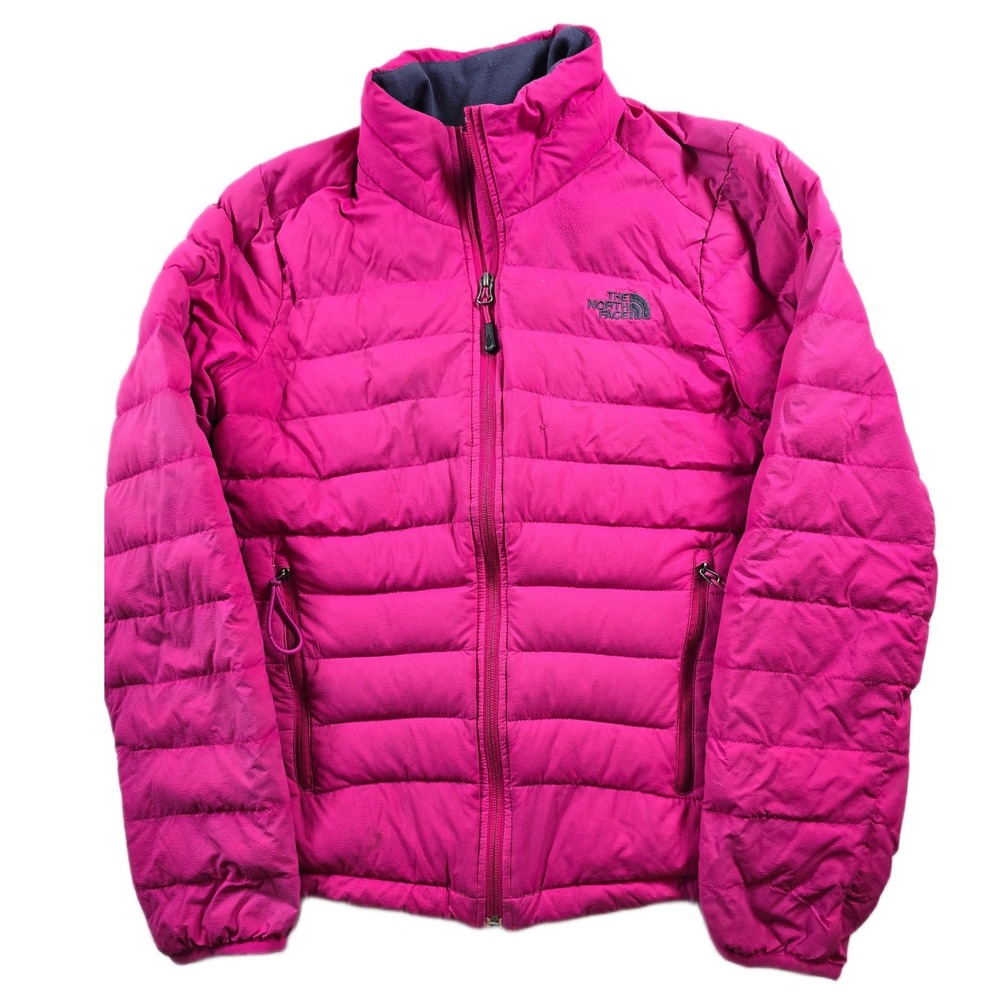 The North Face Goose Down Puffer Jacket Womens Small Pink 700 Pro Quilted Coat
